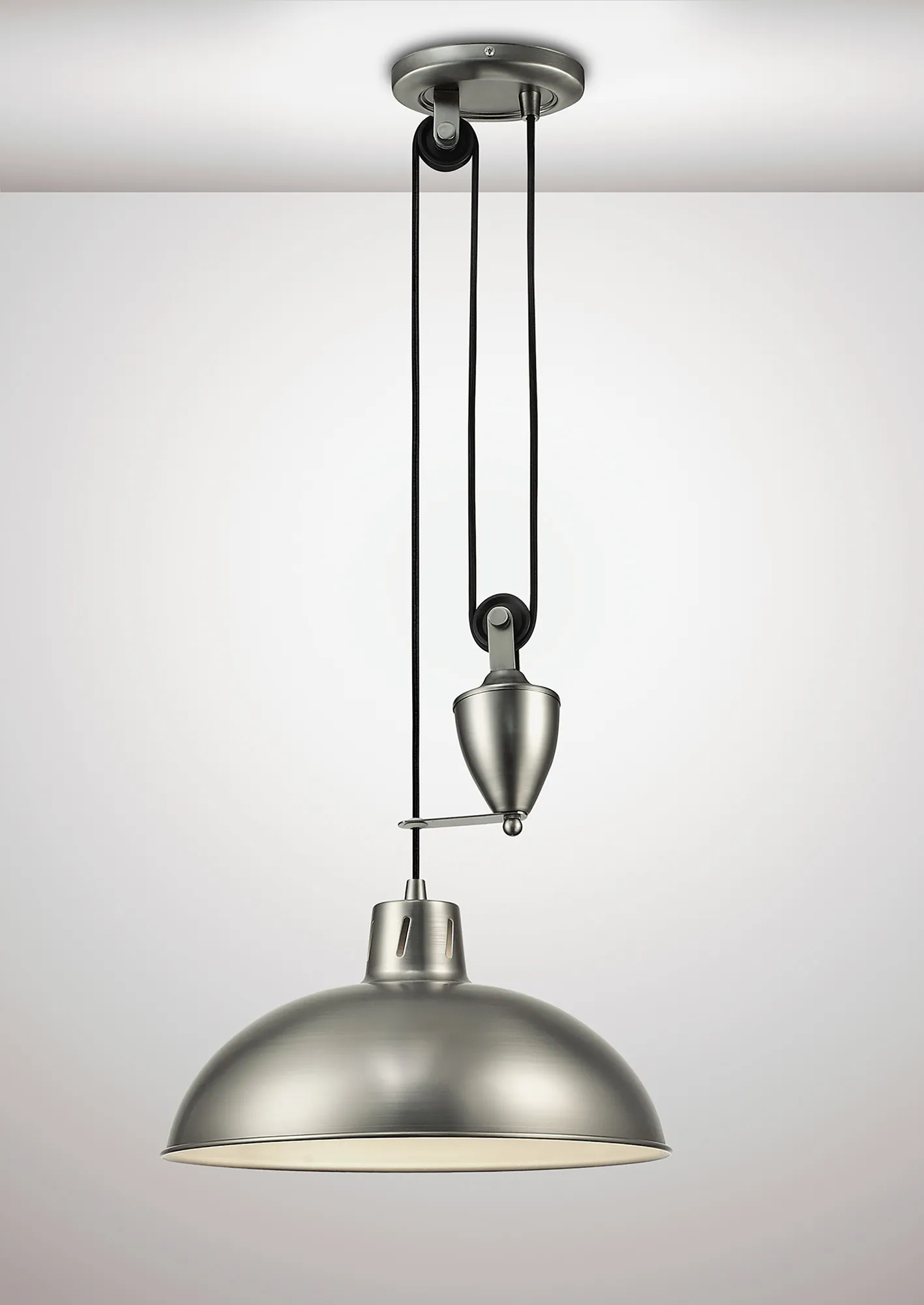 Wellington Pulley System Pendant 1 Light Antique Nickel D0150  Deco Wellington